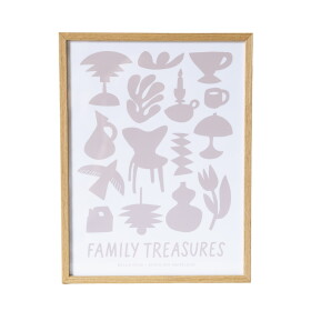 Bella Rose Plakát Family Treasures Beige / Cream 30 x 40 cm, béžová barva, papír