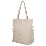 Elegantní dámská koženková kabelka na rameno Trixie, béžová