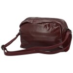 Trendy dámská koženková crossbody kabelka Coveri Darcy, vínová