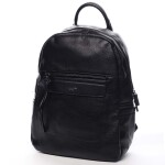 Praktický větší koženkový dámský batoh Olivia černá