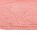 Židle jídelní, růžová látka, černé kovové nohy