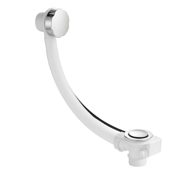 CERANO Vanová souprava ovládaná bovdenem 6/4“ - malá zátka - plast - chrom - 58 cm