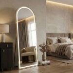 REA - Zrcadlo LED Orbit 60x170cm Brush Gold HOM-70004