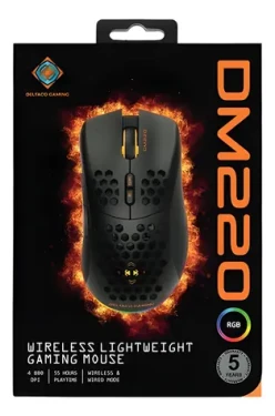 Deltaco DM220 černá / Herní myš / RGB / bezdrátová (Bluetooth/2.4 GHz) / 4800 DPI / 7 tlačítek (GAM-120)