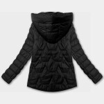 Lehká černá dámská prošívaná plus size bunda s kapucí J Style (16M9263-392) odstíny černé 50