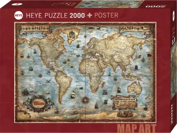 HEYE Puzzle Map Art: Svět
