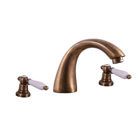 RAV Slezák - MORAVA RETRO - Umyvadlová baterie s výpustí, Stará mosaz (Bronz), 1/2" MK533.5SM
