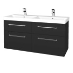 Dřevojas - Umyvadlová skříňka Q MAX SZZ4 120 - N03 Graphite / Úchytka T04 / N03 Graphite 332310E