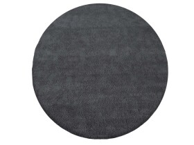 DumDekorace Moderní kulatý koberec v černé barvě 133X133