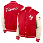 Nike Pánská bunda San Francisco 49ers NFL Rewind Legacy Bomber Cream Velikost: XL