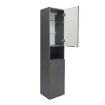 Koupelnová skříňka vysoká SAT Feel 36x165x32 cm antracit mat SATFEELV36ANT SATFEELV36ANT