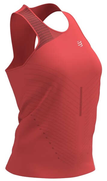 Běžecké tílko Compressport PERFORMANCE SINGLE - korálové Velikost textilu: M