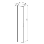 MEREO - Vigo, koupelnová skříňka vysoká 170 cm, bílá CN330