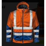 Sir Safety Bunda reflexní STARMAX 34567 softshellová oranžovo-modrá XL oranžovo-modrá