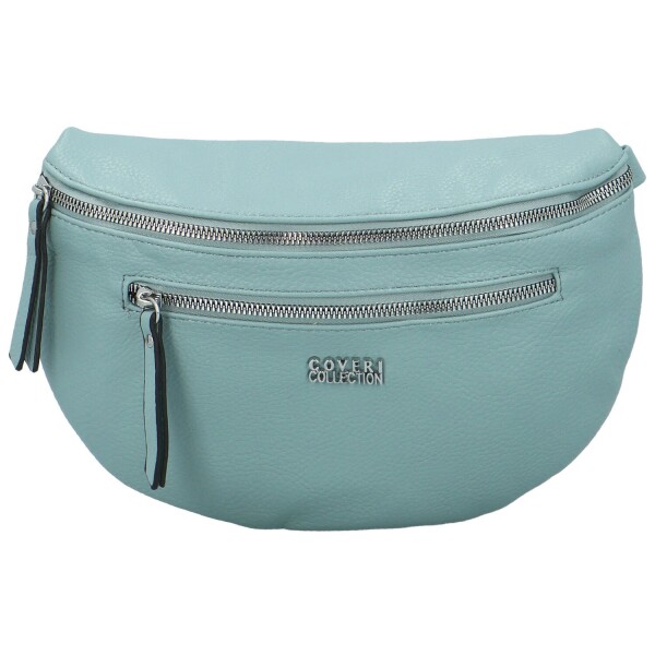 Trendy dámská koženková ledvinko-kabelka Genaida, džínově modrá