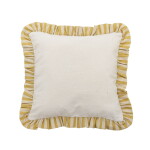 Bloomingville Dekorativní polštář s výšivkou Camila Yellow 35 × 35 cm, žlutá barva, textil