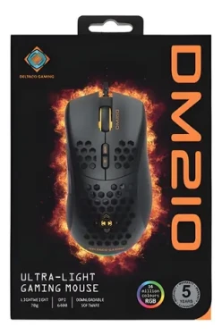 Deltaco DM210 černá / Herní myš / RGB / drátová / 6400 DPI / 7 tlačítek (GAM-108)