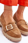 Módní semišové mokasíny tmavě béžové Eloisa 39