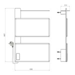 Mereo Elektrický sušák ručníků, 2 moduly, bílý MT81W