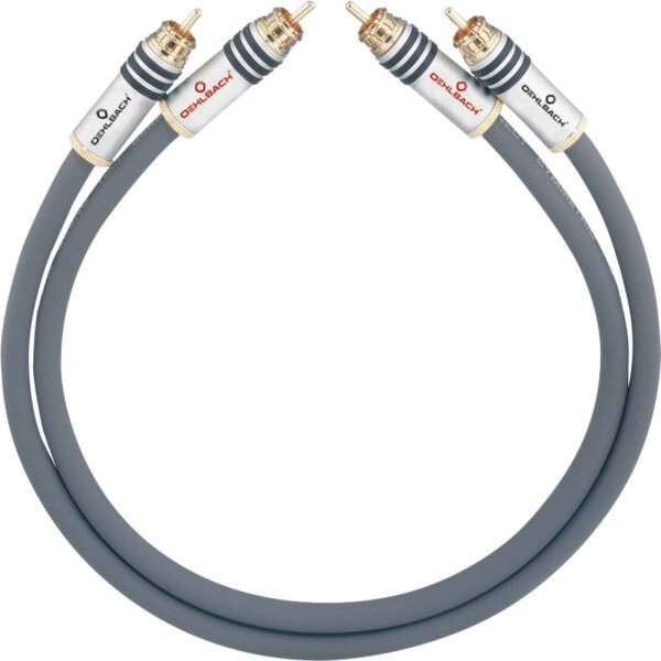 Cinch audio kabel [2x cinch zástrčka - 2x cinch zástrčka] 0.50 m antracitová pozlacené kontakty Oehlbach NF 14 MASTER