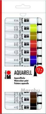 Marabu Aquarelové barvy 12 x 12 ml