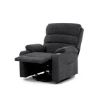 Křeslo polohovací elektrické, 1 motor, šedá látka, bezdrátové nabíjení pro mobilní telefon