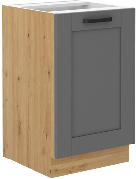 Spodní skříňka pod dřez Luna 50 ZL 1F BB Barva korpusu: Dub artisan, Barva dvířek: Dust Grey
