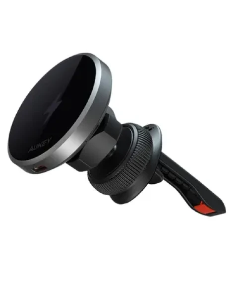 Aukey MagFusion Dash HD-MC13 / Nabíjecí držák do auta / MagSafe / Qi / 360° kloub