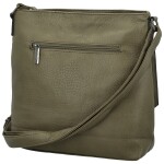 Stylová dámská koženková crossbody kabelka Orniva, tmavě zelená