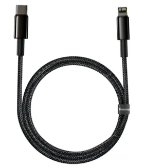 Baseus CATLWJ-01 Tungsten Gold Fast Charge černá / Kabel USB-C na Lightning 20W 1 m (CATLWJ-01)