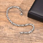 Pánský ocelový náramek Carlo - chirurgická ocel, Stříbrná 21 cm