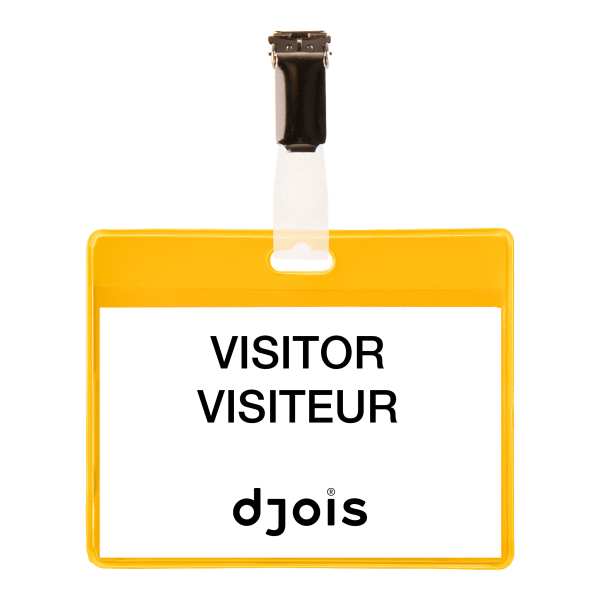 Djois jmenovka, 82,5 x 103 mm, PVC, žluté, 25 ks