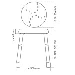 RIDDER - HANDICAP koupelnová stolička, průměr 45cm, černá A170110