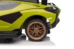 Mamido Dětské odrážedlo auto s vodící tyčí Lamborghini Sian zelené
