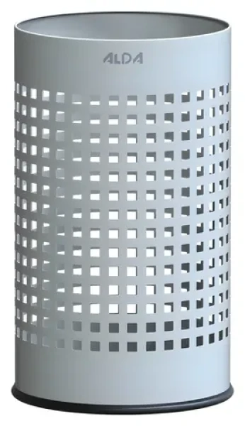 ALDA Officer bílá / Odpadkový koš / 18 l / děrovaný / lakovaná ocel