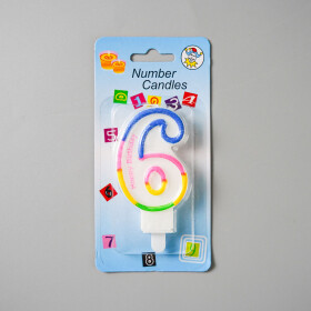 Dortová svíčka duhová č.6