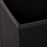 Taburet s úložným prostorem, látka černá