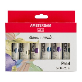 Royal Talens, 17820506, Amsterdam, sada akrylových barev, perleťová, 6 ks