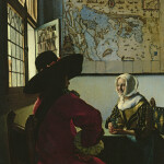 Nástěnný poznámkový kalendář 2026 NOTIQUE - Johannes Vermeer, 30 x 30 cm