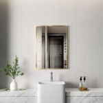 Erga Rectangle, obdélníkové zrcadlo 50x70 cm, zlatý rám, ERG-V01-RECTAGLE-5070-GD