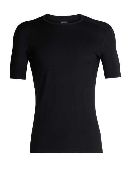Pánské merino triko krátký rukáv ICEBREAKER Mens 200 Oasis SS Crewe, Black velikost: S