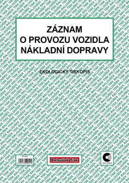 Baloušek Tisk ET210 Záznam o provozu vozidla nákladní dopravy stazka