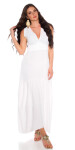 Sexy Goddess-Maxidress na zavazování white S/M