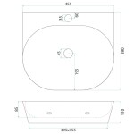 REA - Keramické umyvadlo na desku Kim 46 REA-U6681