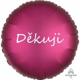 Fóliový balónek tmavě růžový satén Děkuji Balonky.cz Fóliový balónek tmavě růžový satén Děkuji Balonky.cz