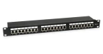 Equip Patchpanel 24x RJ-45 černá / Patch panel / Cat6 FTP / 1U / 19" / 250 MHz (326425)