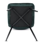 Jídelní židle, zelená, sametová látka, CT-281 GRN4