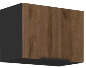 Horní výklopná kuchyňská skříňka Monza, 50 cm, ořech/černá