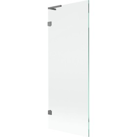MEXEN/S - Lunar L vanová zástěna FIX 70 x 150, transparent, grafit metal 897L-070-000-95-00