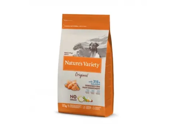 Nature´s variety original pro malé psy s lososem 1.5kg / Kompletní krmivo pro dospělé psy malých plemen do 10 kg (8410650271637)